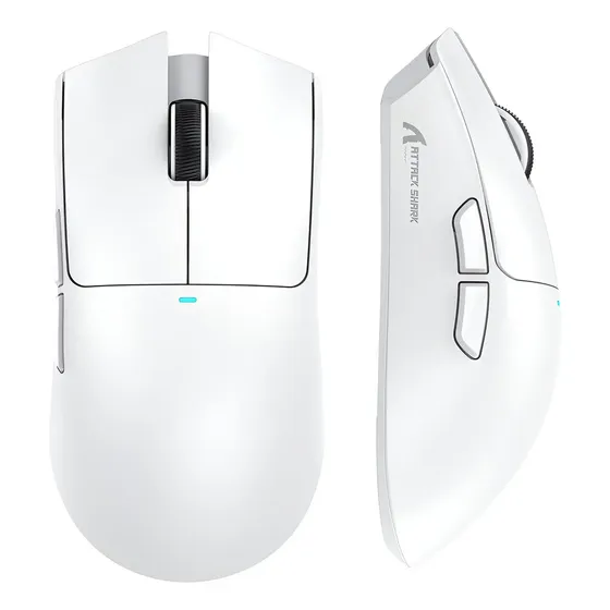 Mouse para jogos sem fio ultraleve Attack Shark X11se - branco
