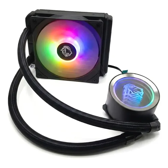 Water Cooler Cpu Fan 120mm Rgb Raibow Universal Intel E Amd