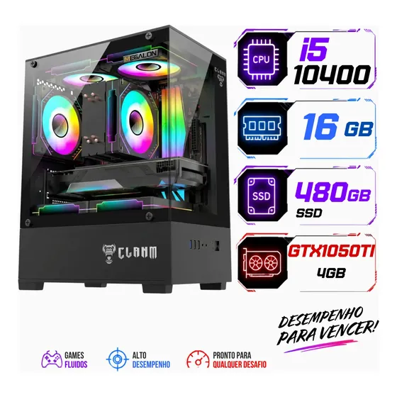 Pc Cpu Gamer I5 10° 16gb Ram Ddr4 + Ssd 480gb + Geforce 4gb Pc Cpu Gamer I5 10° 16gb Ram Ddr4 + Ssd 480gb + Geforce 4gb