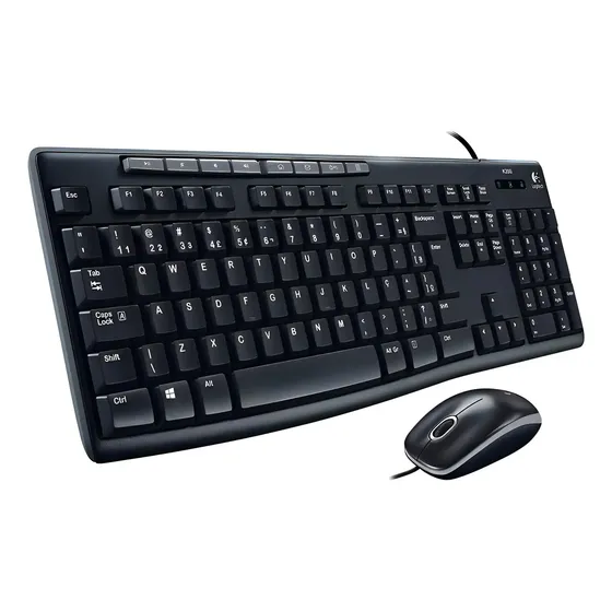 Kit Teclado Mouse Logitech Mk200 Preto Pt-br Qwerty Kit Teclado Mouse Logitech Mk200 Preto Pt-br Qwerty