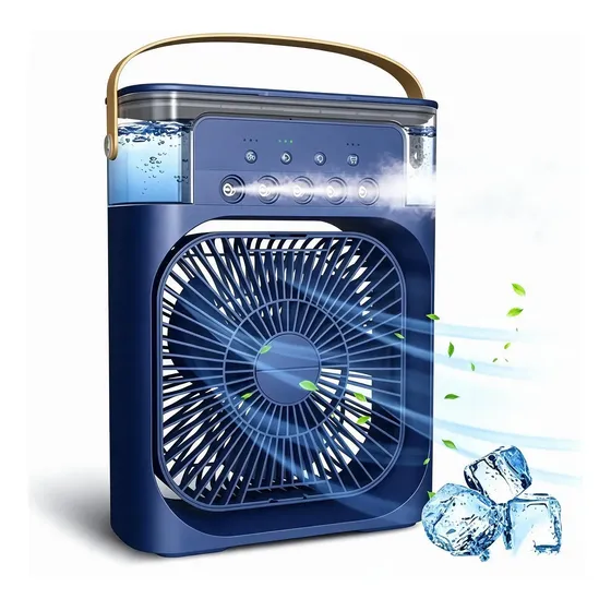 Mini Climatizador Ventilador Umidificador Usb 3 Velocidades