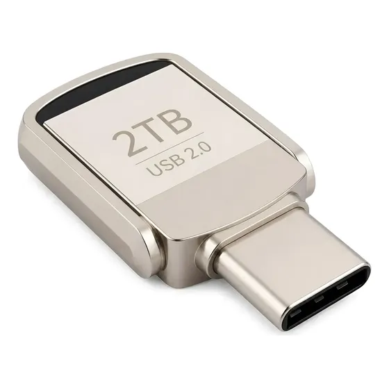 Unidade Flash Usb 2 Em 1, 2 Tb