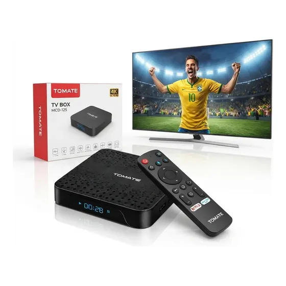 Transforme Sua Tv Comum Em Smart Tv Box Tomate 4k Bluetooth