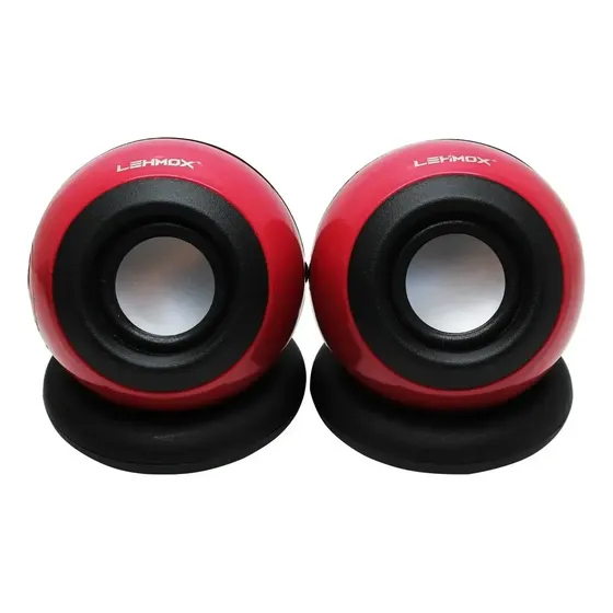 Caixa De Som Multimidia Para Computador Usb P2 Cor Vermelho
