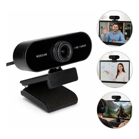 Webcam Camera Full Hd Zoom 1080p 360 Graus Videoconferencia