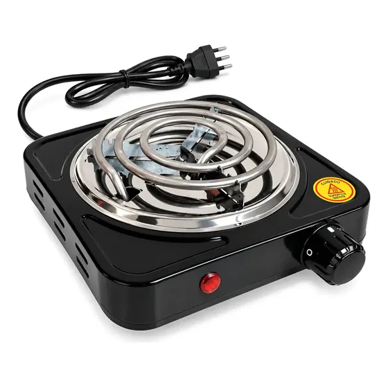Fogão Cooktop Elétrico 1 Boca 1000w Portátil Mesa E Camping