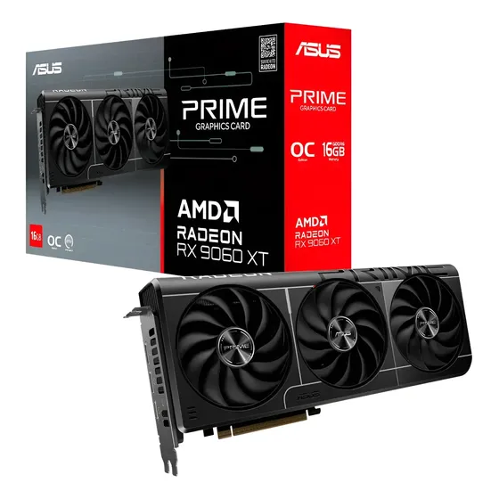 Placa De Vídeo Asus Radeon Rx 9060 Xt Prime 16gb Gddr6 Oc