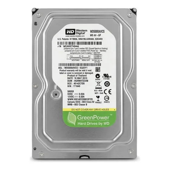 Hd Interno Wd Av-gp 500gb 3.5 Sata Ii Wd5000avcs Dvr Pc (Recondicionado) Hd Interno Wd Av-gp 500gb 3.5 Sata Ii Wd5000avcs Dvr Pc (Recondicionado)