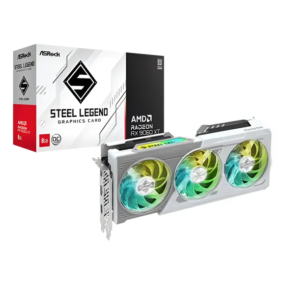 Placa Gráfica Radeon Rx 9060 Xt 8gb Asrock Steel Legend Oc