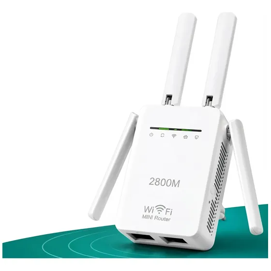 Repetidor Wifi 2800mbps Amplificador Sinal 4 Antenas 2.4ghz