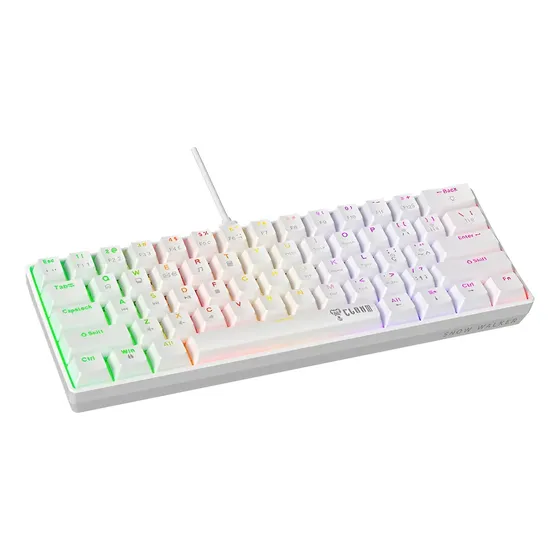 Teclado Gamer Snow Walker V2 60% Rgb Mecânico Red Clanm Teclado Gamer Snow Walker V2 60% Rgb Mecânico Red Clanm