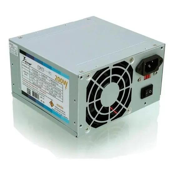 Fonte Para Computador 200w Real Atx Bivolt Nova Pinos 20/24