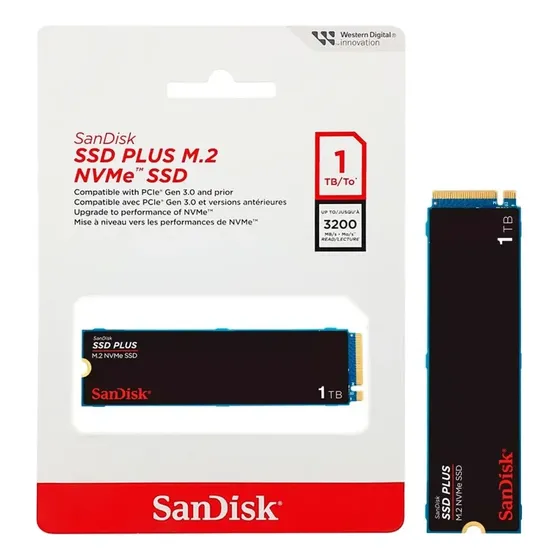 Ssd M.2 Nvme 2280 1tb Sandisk G26 Plus Pcie 3.0 3200mb/s