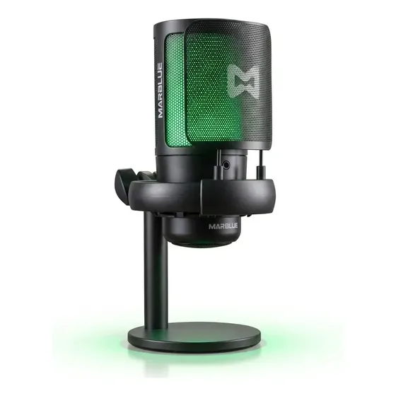 Microfone Gamer RGB Condensador USB Tipo-C, Stream, Podcast e Jogos
