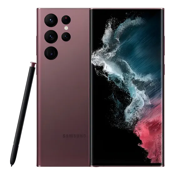 Smartphone Galaxy S22 Ultra 5g 256gb 12gb Ram Vinho Samsung (Novo com caixa aberta)