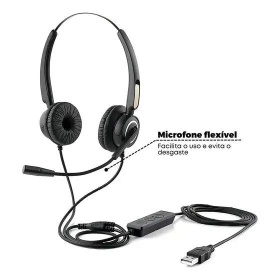 Fone de Ouvido Gamer HP DHE-8000 com Microfone para PC