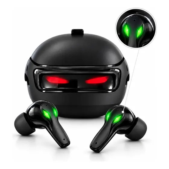 Fone De Ouvido Gamer Bluetooth Sem Fio TWS LED Preto 3tech