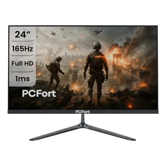 Monitor PCFort Gamer H238F165 24'' Led Full Hd 165hz Freesync Hdmi Display Port VESA