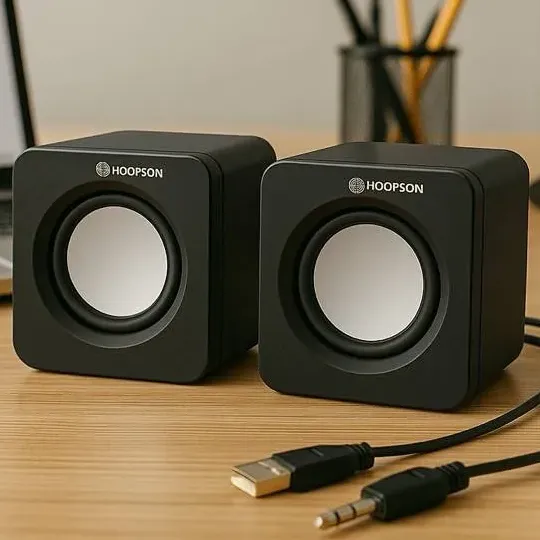 Mini Caixa De Som Para Computador Com Conexão Usb E P2 Contr