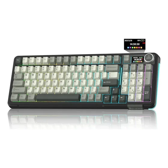 Teclado Mecânico Gamer Sem Fio A99 Pro Tri-mode Rgb Hot Swap