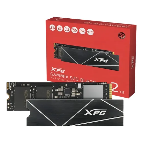 Ssd Xpg Gammix S70 Blade 2tb M.2 Nvme Pcie 4.0 3d Nand Preto Ssd Xpg Gammix S70 Blade 2tb M.2 Nvme Pcie 4.0 3d Nand Preto