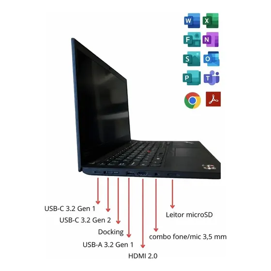 Notebook Lenovo Thinkpad T14 I7/16gb/256gb Ssd/touch (Recondicionado)