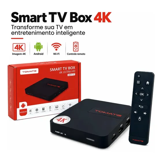 Tv Box 4k Smart Conversor Tv 2gb Ram 16gb Memoria Ultra Hd