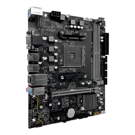 Placa Mãe Duex DX MBA520G AM4 mATX DDR4 Chipset A520 Preto