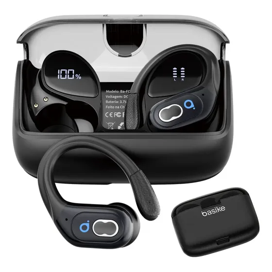 Fone De Ouvido Bluetooth Corrida Gancho Prova D'água Com Gan