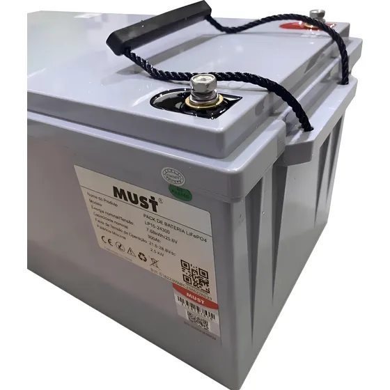 Bateria Solar 300a 24v 7.2 Kw Lítio Bms - Must
