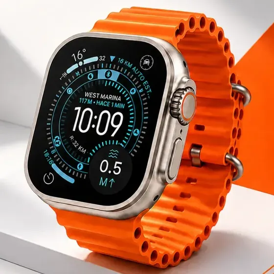 Relogio Smartwatch S9 Ultra Bluetooth 49mm Inteligente Titanium NFC Chamadas Notificações Pulseira Extra e Película Techseller
