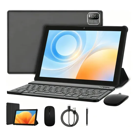 Tablet Pritom Android 16 Com Teclado E Mouse Preto
