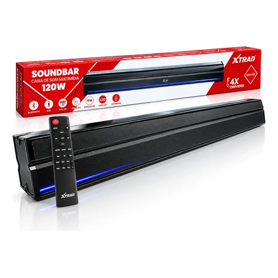 Caixa Soundbar Bluetooth Barra De Som Tv Smart Hdmi Woofer