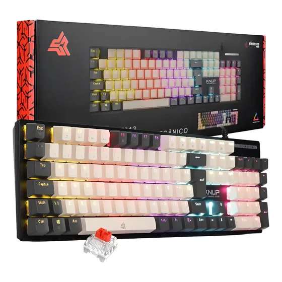 Teclado Mecânico Gamer Switch Jixian Red Led Rgb Pc Jogos Teclado Mecânico Gamer Switch Jixian Red Led Rgb Pc Jogos