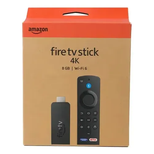 Amazon Fire Tv Stick 4k (modelo Com 8 Gb/wi-fi 6) Preto Pret Preto Voice Control