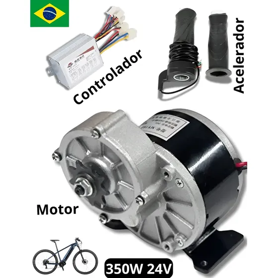 Kit Bicicleta Elétrica (motor + Acelerador + Controlador)
