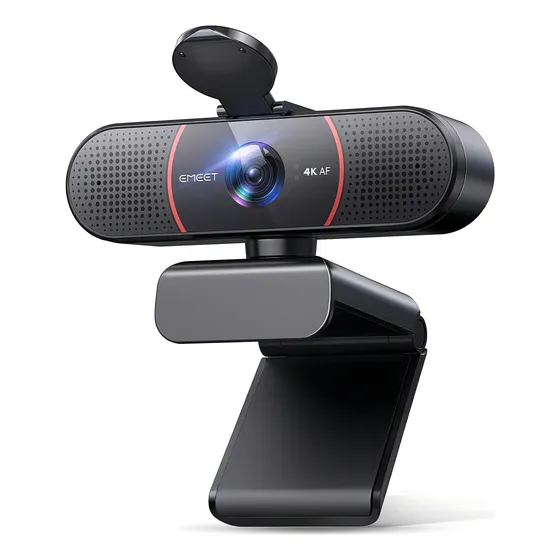 Webcam Emeet C960 4k Videoconferência Para Pc 1080p 60fps Preto