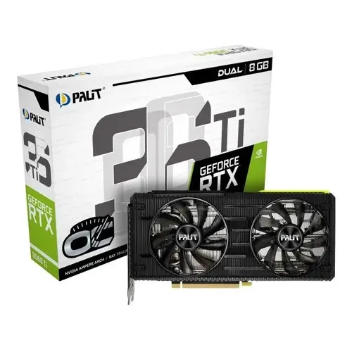 Placa de vídeo Palit Nvidia Rtx 3060 Ti Dual Oc V1 8gb Rgb