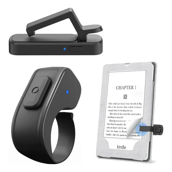 Page Turner Ring Para Controle Remoto Kindle Para Preto