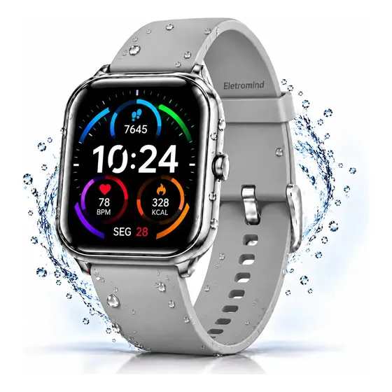Smartwatch Relogio Inteligente Masculino Feminino À Prova D'água Bluetooth Ip68 Esportivo Notificações Chamadas Saúde Corrida Monitoramento Sono Compativel com Android e Ios Amoled Eletromind Smartwatch Relogio Inteligente Masculino Feminino À Prova D'água Bluetooth Ip68 Esportivo Notificações Chamadas Saúde Corrida Monitoramento Sono Compativel com Android e Ios Amoled Eletromind