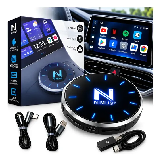 Streaming Box Nimus 8/128 Gb Android Carplay Premium