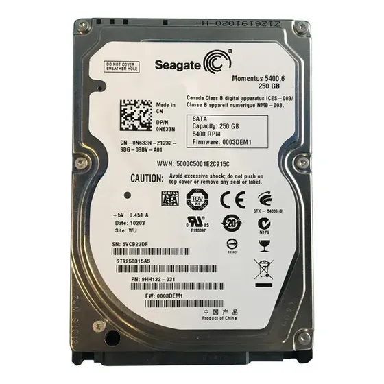 Hd Interno Seagate 250gb 2,5 Polegadas Sata 5400rpm