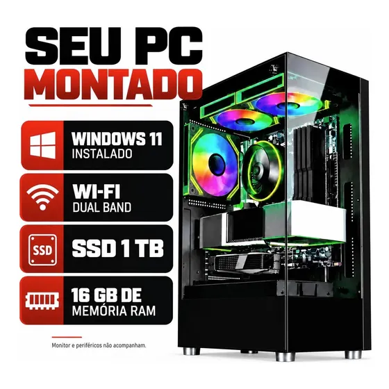 Pc Gamer Ryzen 7 5700x Rtx 5060 16gb Ou 32gb Wi-fi