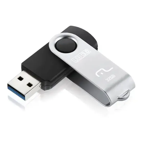 Pendrive Multilaser Usb 3.0 Twist Preto 32gb - Pd989 Pendrive Multilaser Usb 3.0 Twist Preto 32gb - Pd989