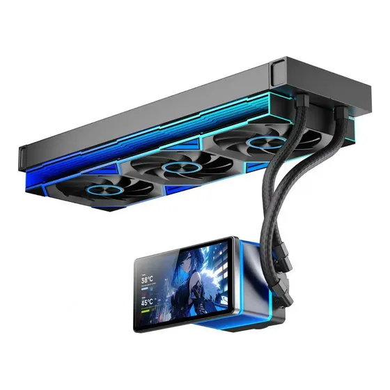 Water Cooler Cpu Pro Flow 360mm Argb Com Lcd 5,5 Polegadas