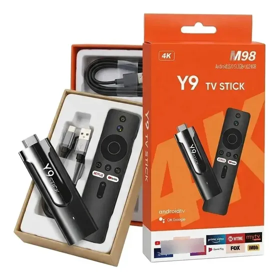 Tv Box Y9 Android Tv Stick 11 4k Youtube Netflix Original