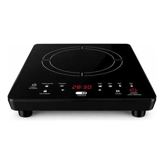 Cooktop De Indução Portatil 7 Funções 1 Boca Display Digital