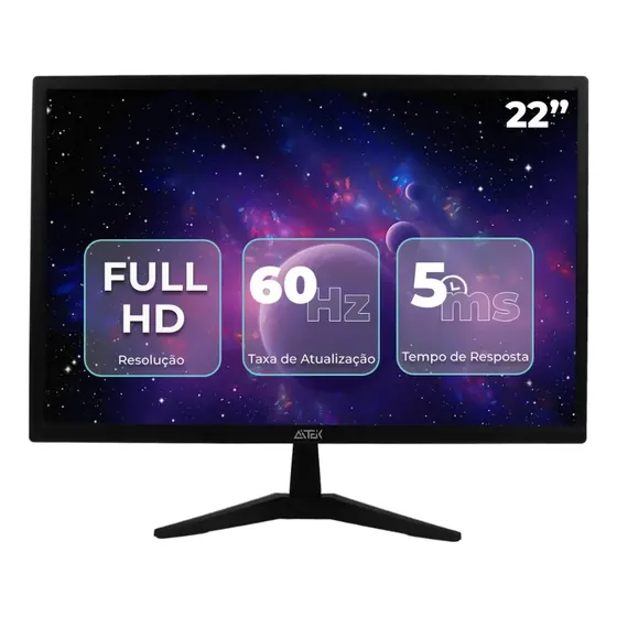 Monitor Gamer Led 22 Polegadas Full Hd Hdmi Vga 60hz Bivolt