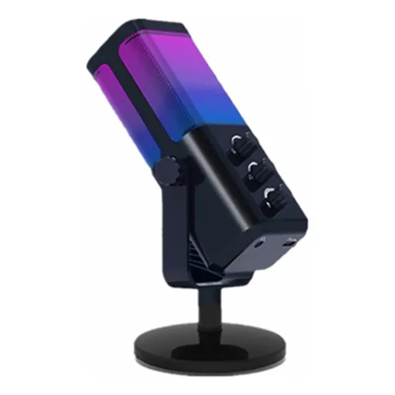 Microfone Condensador Rgb Tipo C Gamer Para Live Streaming