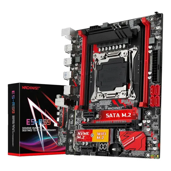 Placa Mãe Machinist X99 E5-Rs9 Gamer Intel Nvme Cor Vermelho